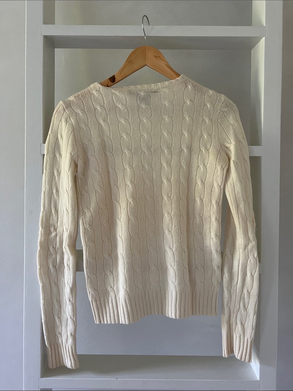 Ralph Lauren Black Label Cashmere Cable-Knit Crewneck slim Sweater - Picture 5 of 6